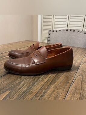 Wolf & Shepherd Ringer Loafer Men Shoe Size 9.5 Maple Calfskin Penny Loafer